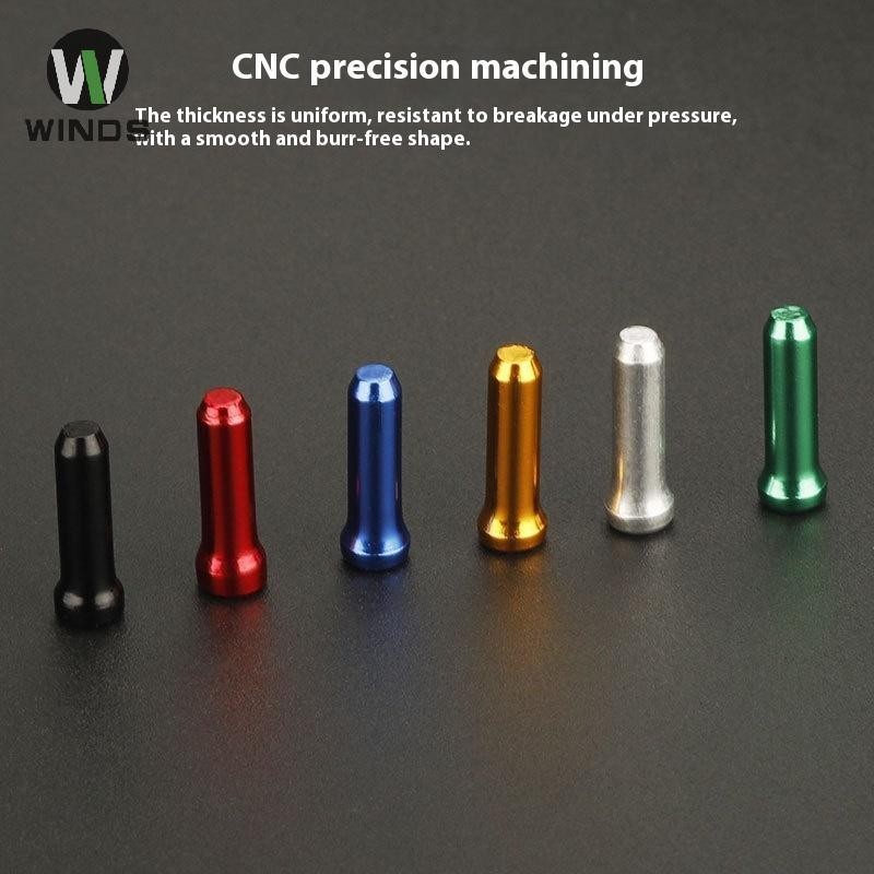 ODS 20 ชิ้นหลายสีอลูมิเนียมเบรค Shifter เคล็ดลับสายเคเบิลด้านใน Crimps ลวด End สายฝาครอบเกียร์ OD