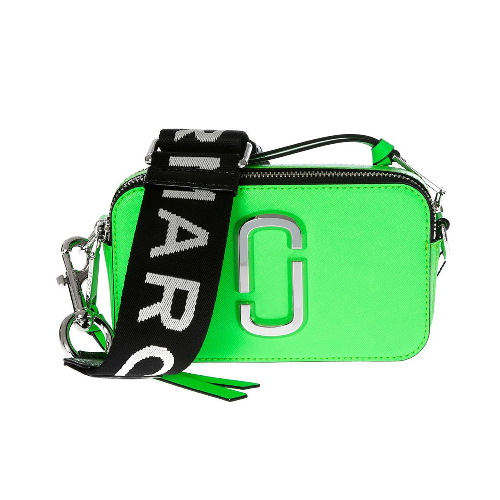 MARC JACOBS Mojay Mark Jacob Ladies Fluorescent Green Logo Camera Shoulder Bag