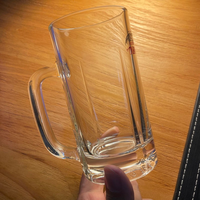 Japan Asahi Asahi SUPER DRY แก้วเบียร์ วาดแก้วเบียร์ วาดแก้วเบียร์พร้อมที่จับ 360ml พร้อมกล่อง