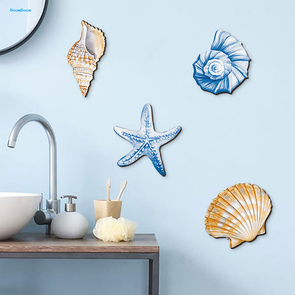 ที่ไม่ซ้ํากัน Conch SHELL งานศิลปะ Conch SHELL Wall Art Coastal Conch SHELL ไม้ Wall Art Nautical Be