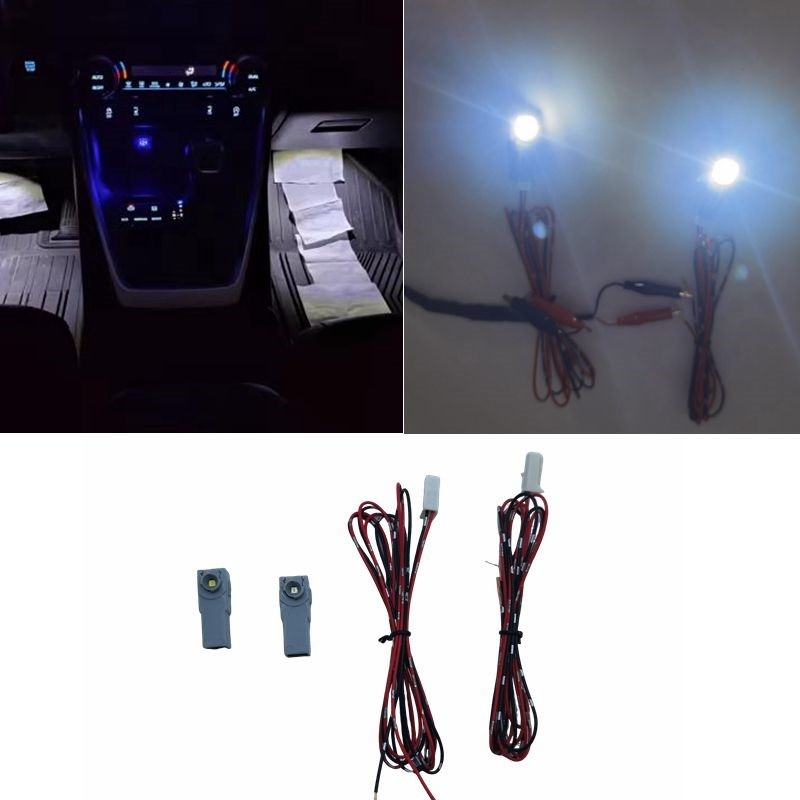 2 ชิ้น LED โคมไฟเท้าพร้อมสายไฟสําหรับ Toyota Mazda Subaru Yaris Camry Corolla ไฟภายในเท้าส่องสว่าง Connector