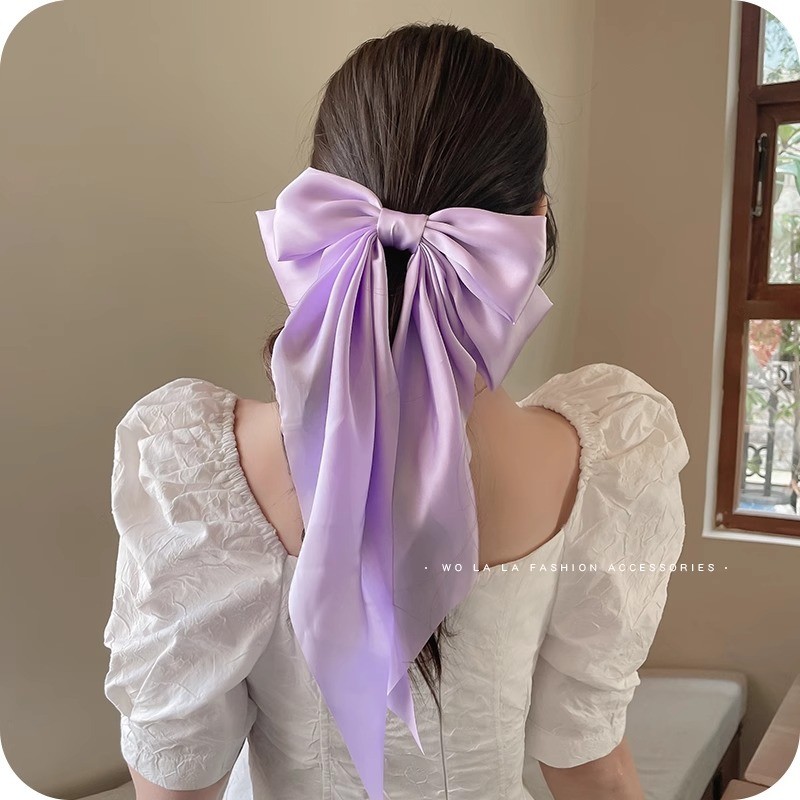 Polar_night💕💕ราคาถูกที่สุด กิ๊บติดผมโบว์ สไตล์เกาหลี แฟชั่นสําหรับผู้หญิง ขนาดใหญ่ เครื่องประดับผมแฟชั่น - รูปที่ 4