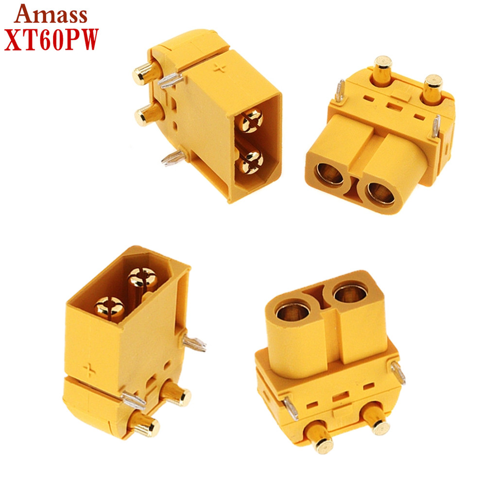 Amass XT60PW XT60-PW ทองเหลือง Gold Banana Bullet ชายหญิงตัวเชื่อมต่อปลั๊กเชื่อมต่อสําหรับ RC Lipo แ