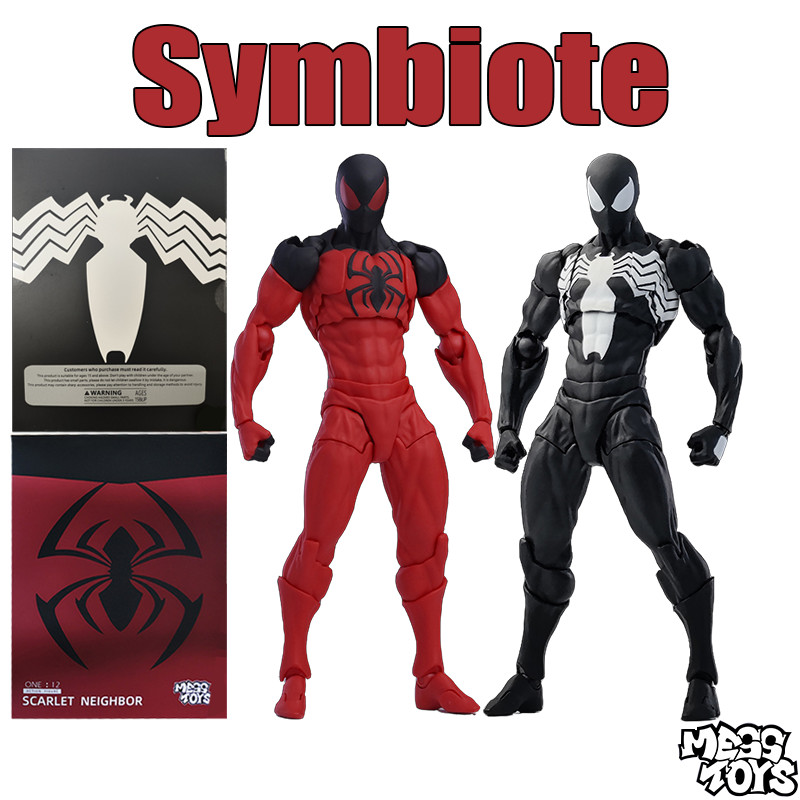 Marvel Action Figure Symbiote Venom Carnage Spider-Man MESS ของเล่นรุ่น Movable Figure เปลี่ยน Face อะนิเมะ Articulado Action Figure
