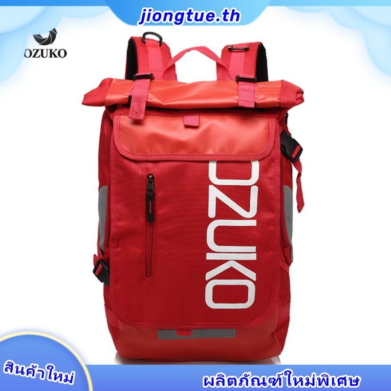 OZUKO Fashion Men Laptop Travel Backpack Waterproof College Student Schoolbag for Teenager