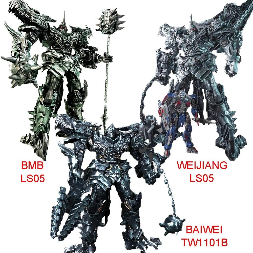 BMB LS05 Grimlock Transformation ของเล่น WeiJiang W8600 ไดโนเสาร์ BAIWEI TW1101B Dinobots SS07 Actio