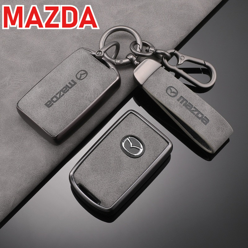 หนังรถสมาร์ทกุญแจรีโมทกรณีฝาครอบป้องกันพวงกุญแจสําหรับ MAZDA  Alexa Cx-5 Cx-7 Cx-30 Cx-3 Cx-9 Cx-4 3 พวงกุญแจรถ
