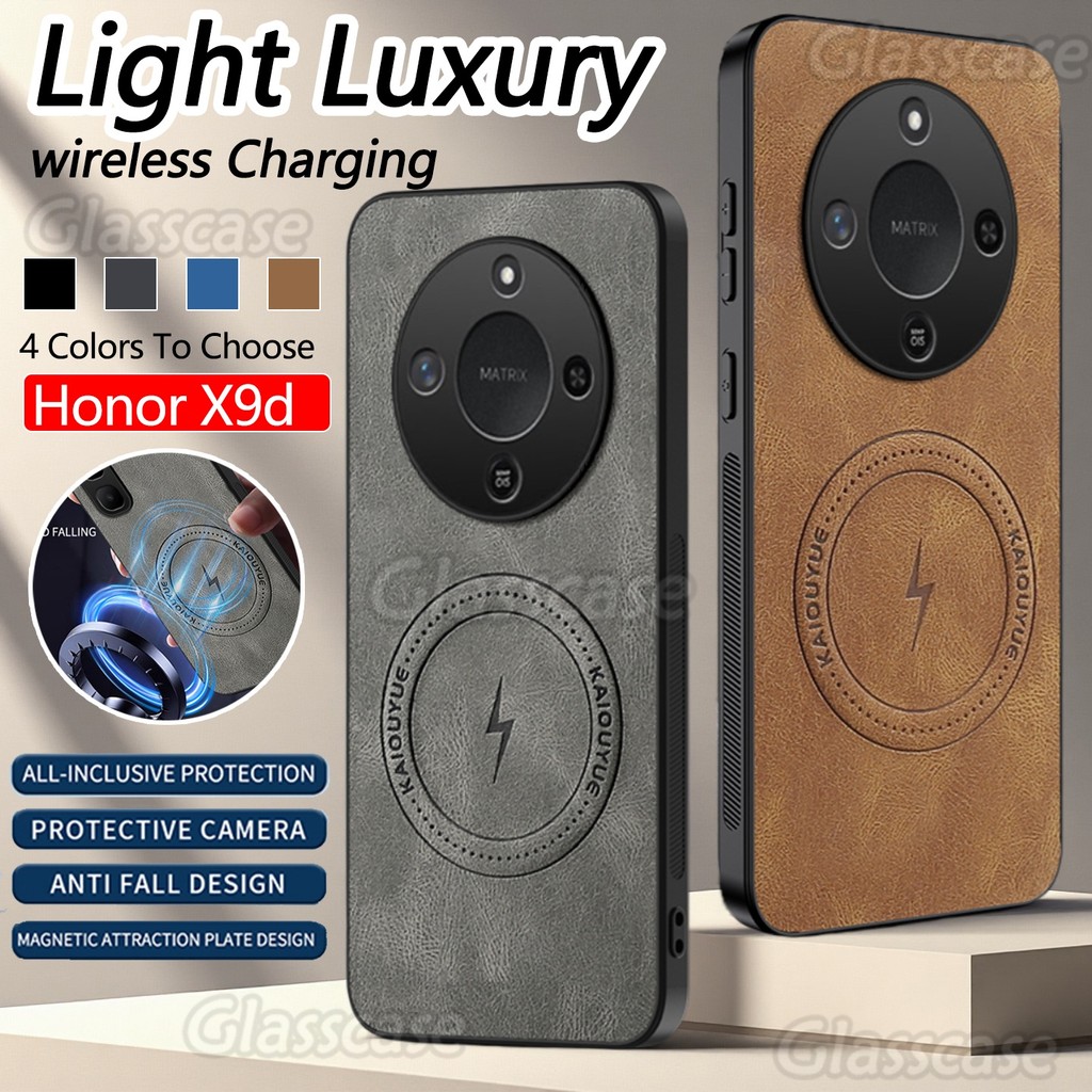 ปลอกสําหรับ Honor X9d X9c สมาร์ท X9csmart HonorX9d X9 d HonorX9c X9 c 5G 2025 Napa-textured แม่เหล็กดูด PU ซิลิโคนหนังโทรศัพท์กรณีเลนส์ป้องกันกันกระแทกปกหลัง