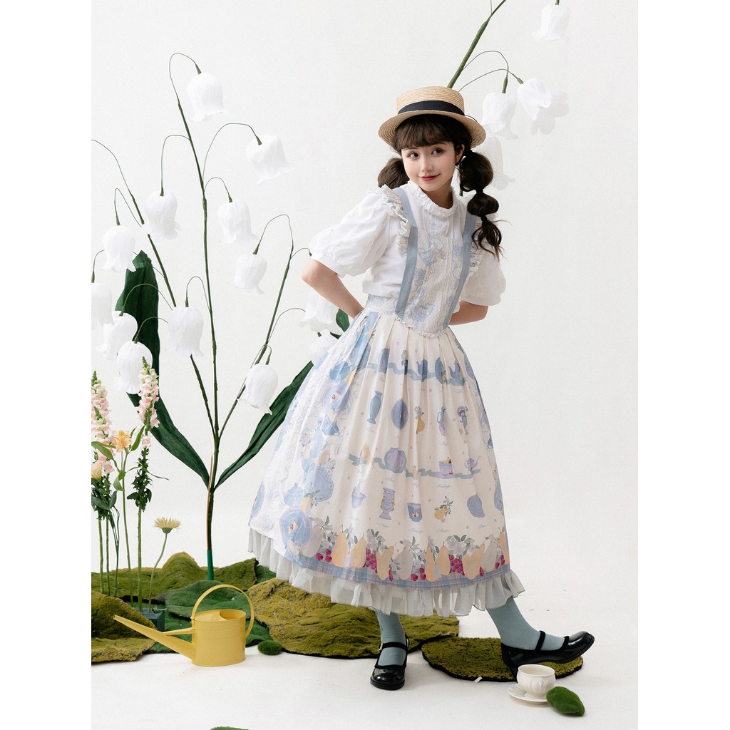 Medee Original Design Haruno Tea Break ภาพถ่ายการจัดแต่ง Lolita ประจำวัน