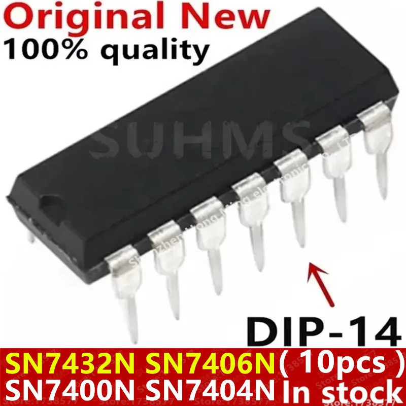 5 ชิ้น SN7432N SN7406N SN7400N SN7404N DIP-14 ชิป ic
