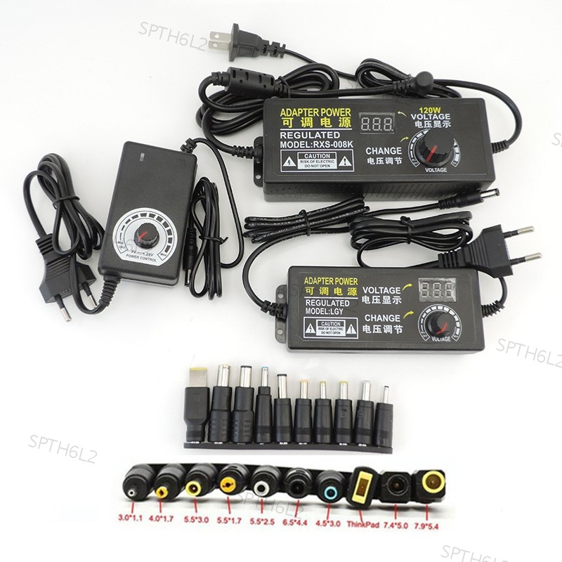 ปรับอะแดปเตอร์จ่ายไฟ 24W 48W 220v AC to DC 3V 6V 8V 12V 9V 10V 5V 24V 12V-24V 1A 2A 3A Universal แรง