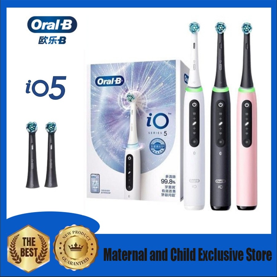 Oral-b iO5 intelligent electric toothbrush with pressure sensor and box, micro impact technology, an