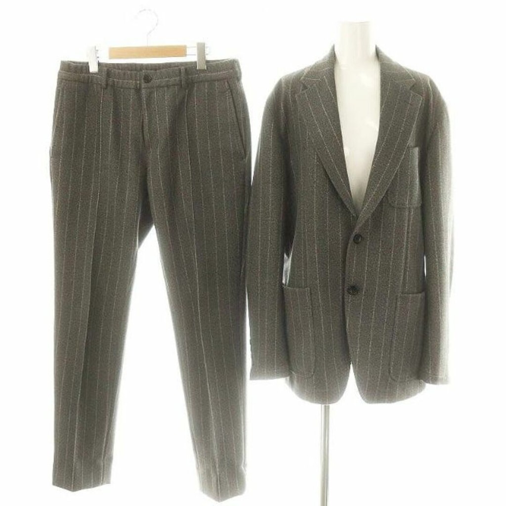 Estnation Blazer Suit Jacket khaki gray Direct from Japan Secondhand