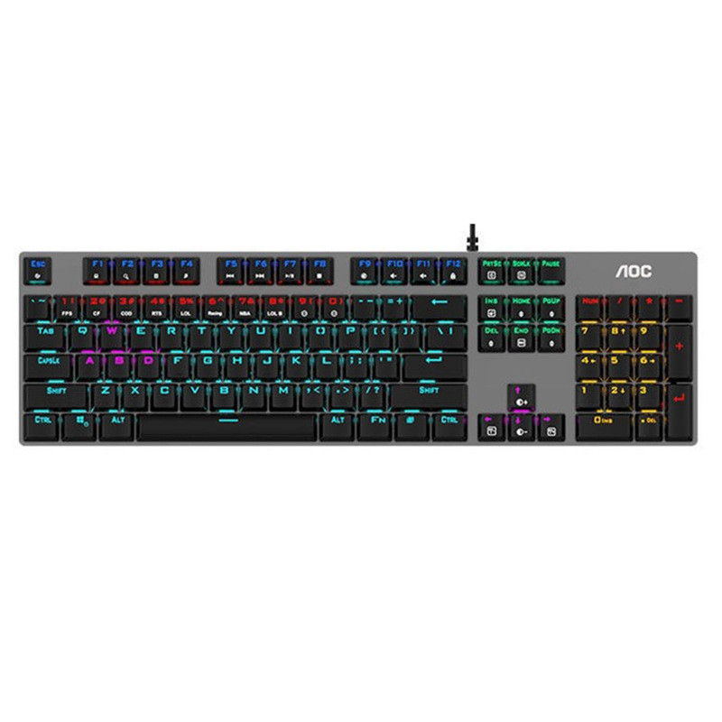 คอมพิวเตอร์คอมพิวเตอร์คีย์บอร์ด.T ภาษาไทย.Keyboard Fast Trigger.Combination.AOC GK410 Gaming Green A