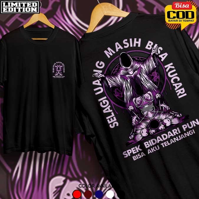 ของแท้ 100% DISTRO MENS T-SHIRTS II WHILE MONEY STILL YOU CAN PAY AT 24S COMBED MATERIAL DISTRO เสื้