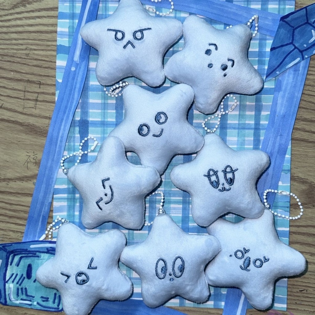 Nct127 9th Anniversary Blue Starfish Pendant High-value Doll School Bag Keychain 10.4