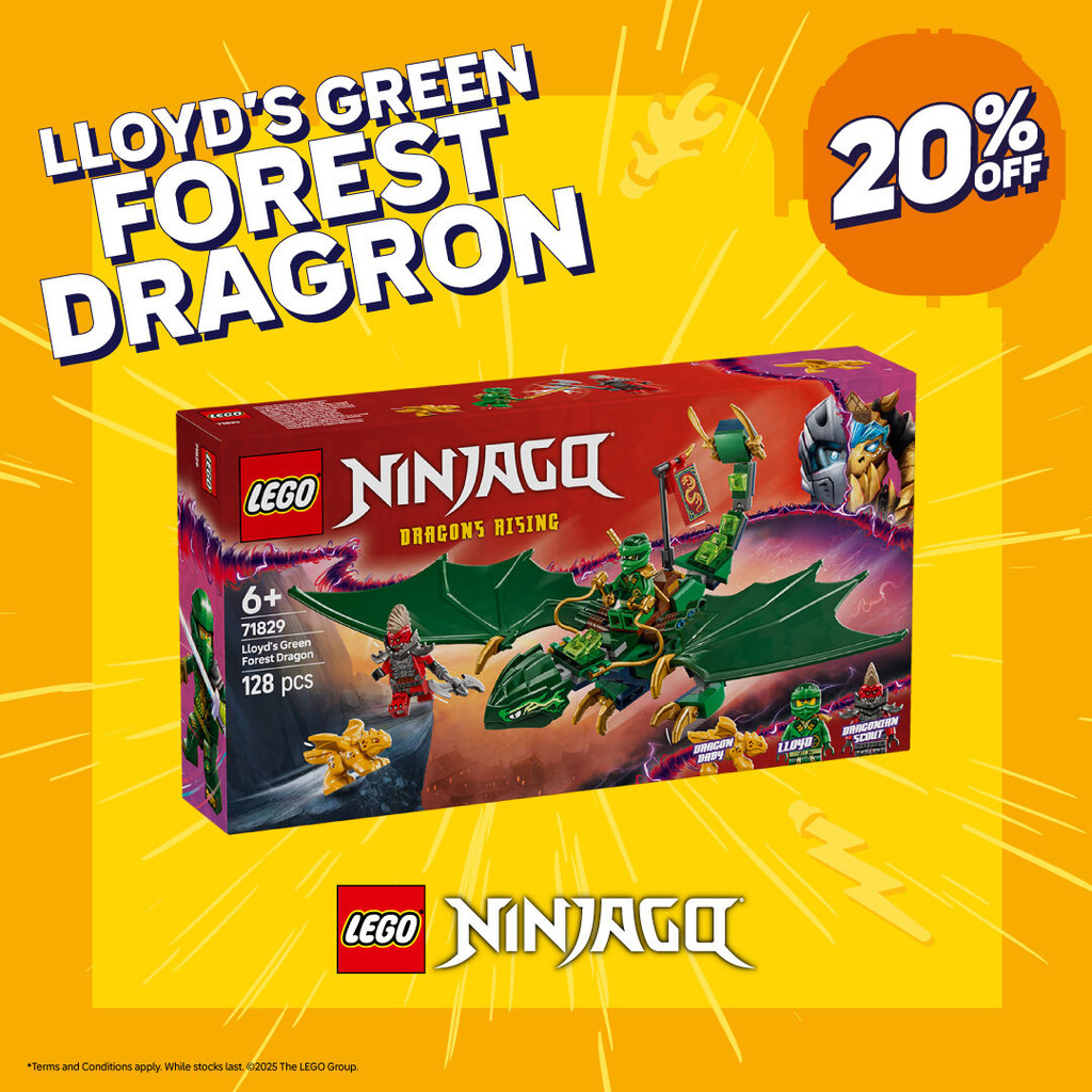 LEGO NINJAGO 71829 Lloyd's Green Forest Dragon (128 Pieces)