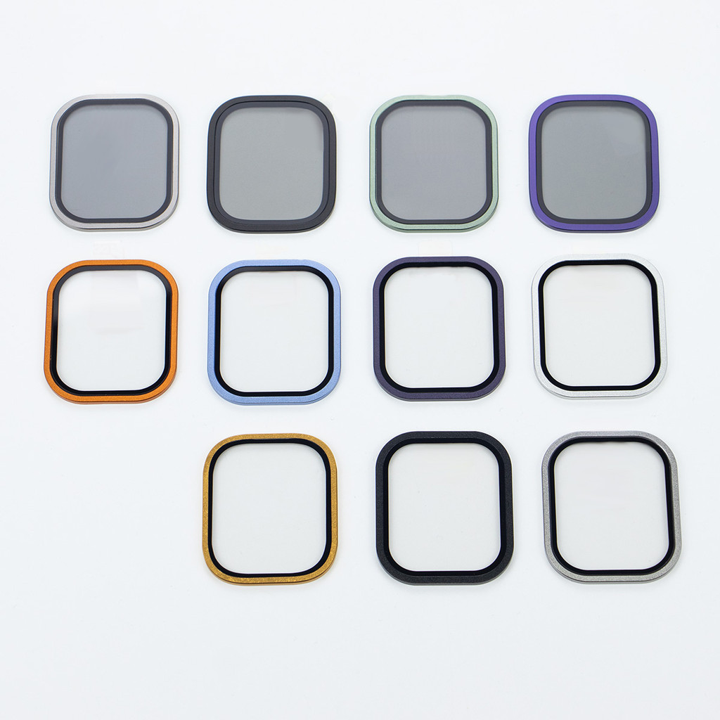 กระจกนิรภัย HD Full Film Metal Bumper Screen Protector เข้ากันได้กับ Apple Watch ultra 49 มม. - รูปที่ 3