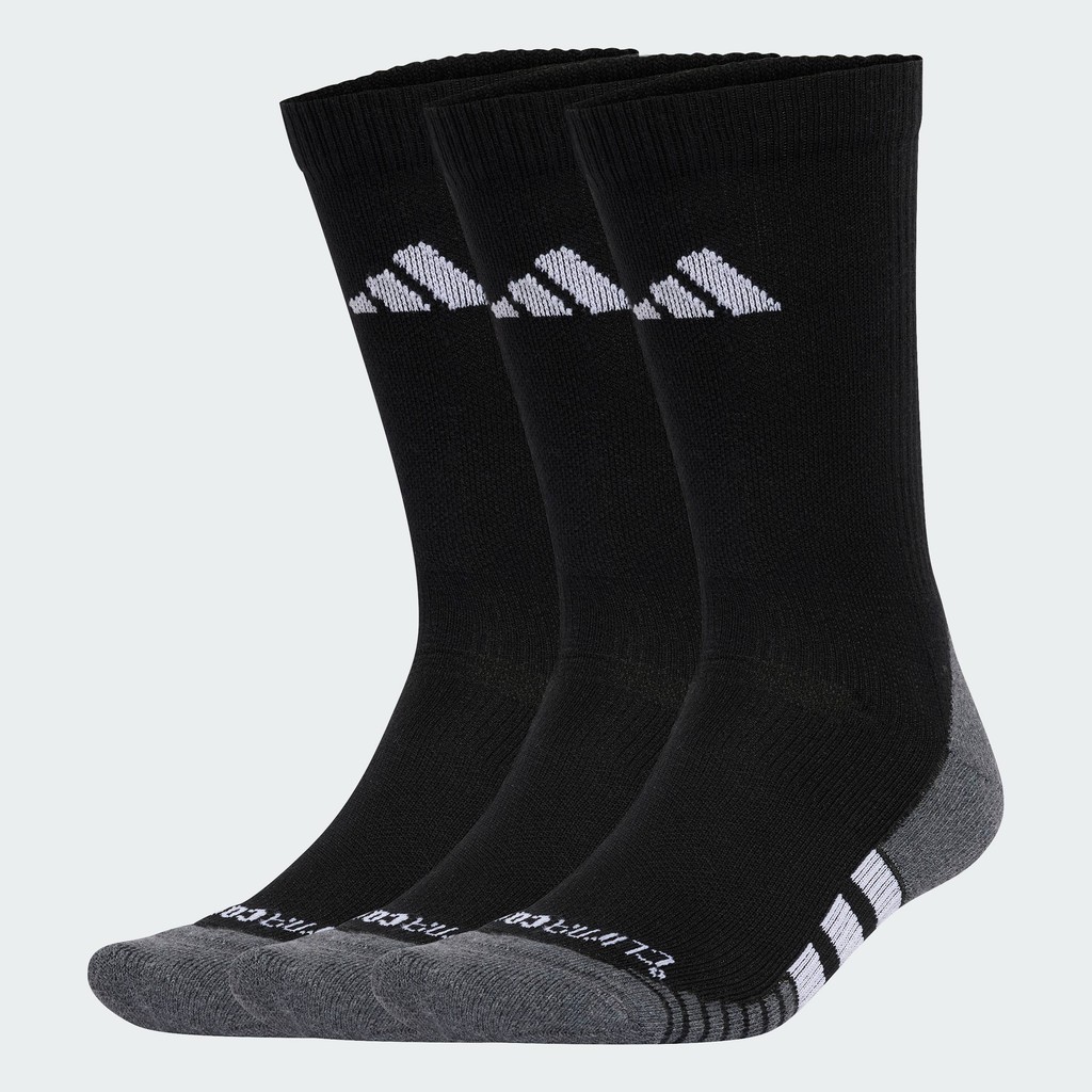 adidas Gym & Training Performance CLIMACOOL Cushioned Crew Socks 3 Pairs Unisex Black JC6411