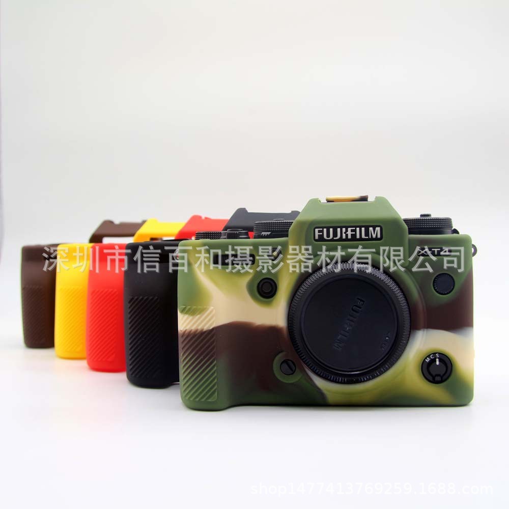 Spot Goods#Applicable to Fuji XT4 Silicone case Protective Sleeve Camera Bag  Fuji Mirrorless Digita