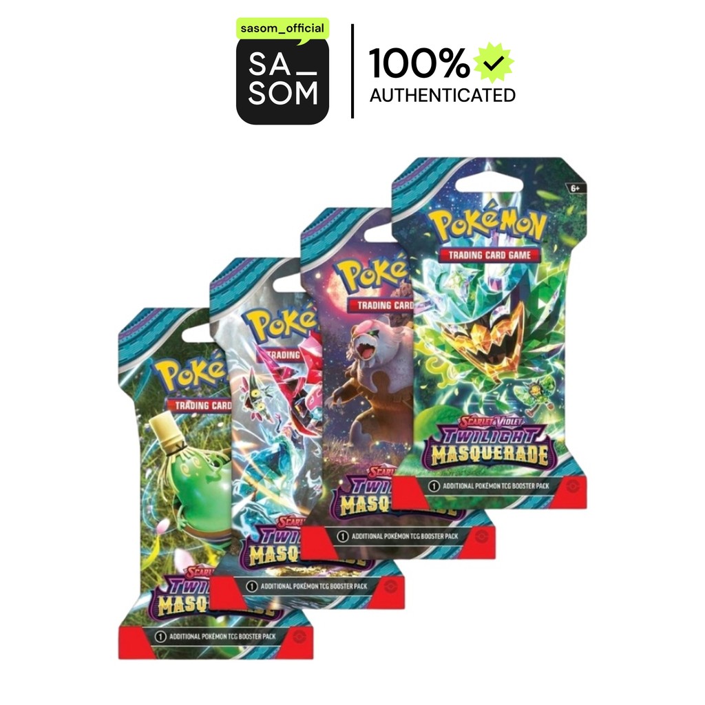 Pokemon Scarlet & Violet Twilight Masquerade Sleeved Booster Pack (Random Art Package) | ของแท้ ตรวจ