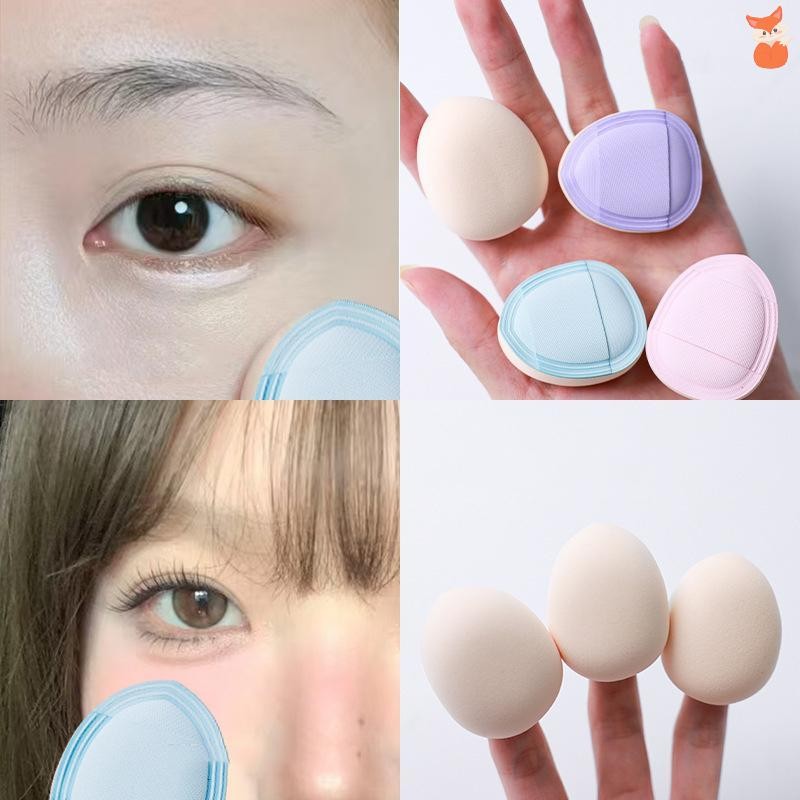 [AD] 1/3pcs Mini Finger Powder Puff Thicken Air Cushion คอนซีลเลอร์ Blusher แต่งหน้านุ่มฟองน้ําเปียก