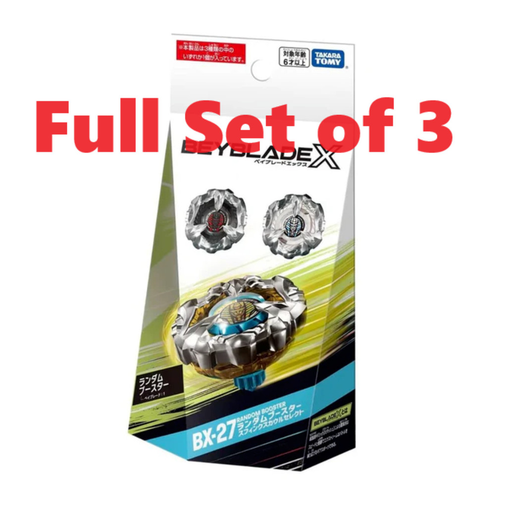 Takara Tomy Beyblade X BX-27 Booster Vol.2 Sphinx Cowl FULL SET 3 bx27 ใหม่