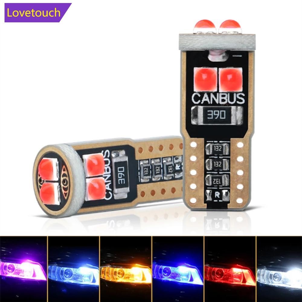 LOVETOUCH 1 PC T10 ไฟป้ายทะเบียนรถยนต์ 6SMD 3030 Canbus W5W 194 168 หลอดไฟ LED 12V แผ่นภายในโดมไฟโคม