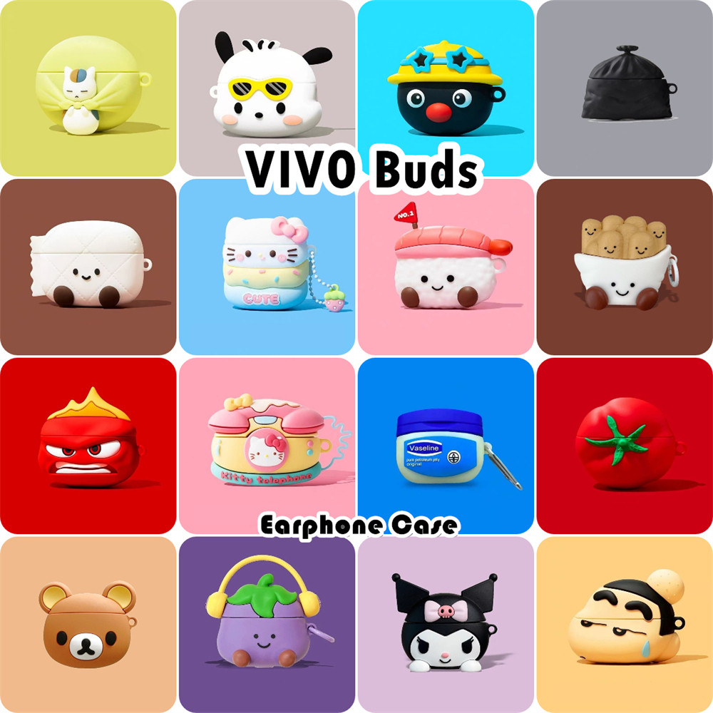 สําหรับ VIVO Buds Case Casing Soft Silicone Creative Cartoon Headphone Case Cover NO.2