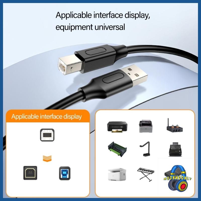 MOON USB 2 0 Male to USB B TYPE B USB Printer Cable Scanner Cable Printer Cord