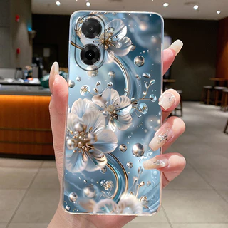 ออกแบบใหม่สําหรับ Redmi A5 POCO C71 กรณีหรูหราแฟชั่นผีเสื้อดอกไม้รูปแบบ Soft TPU ฝาครอบโทรศัพท์สําหรับ Xiaomi POCO C71 Redmi 5 กรณี