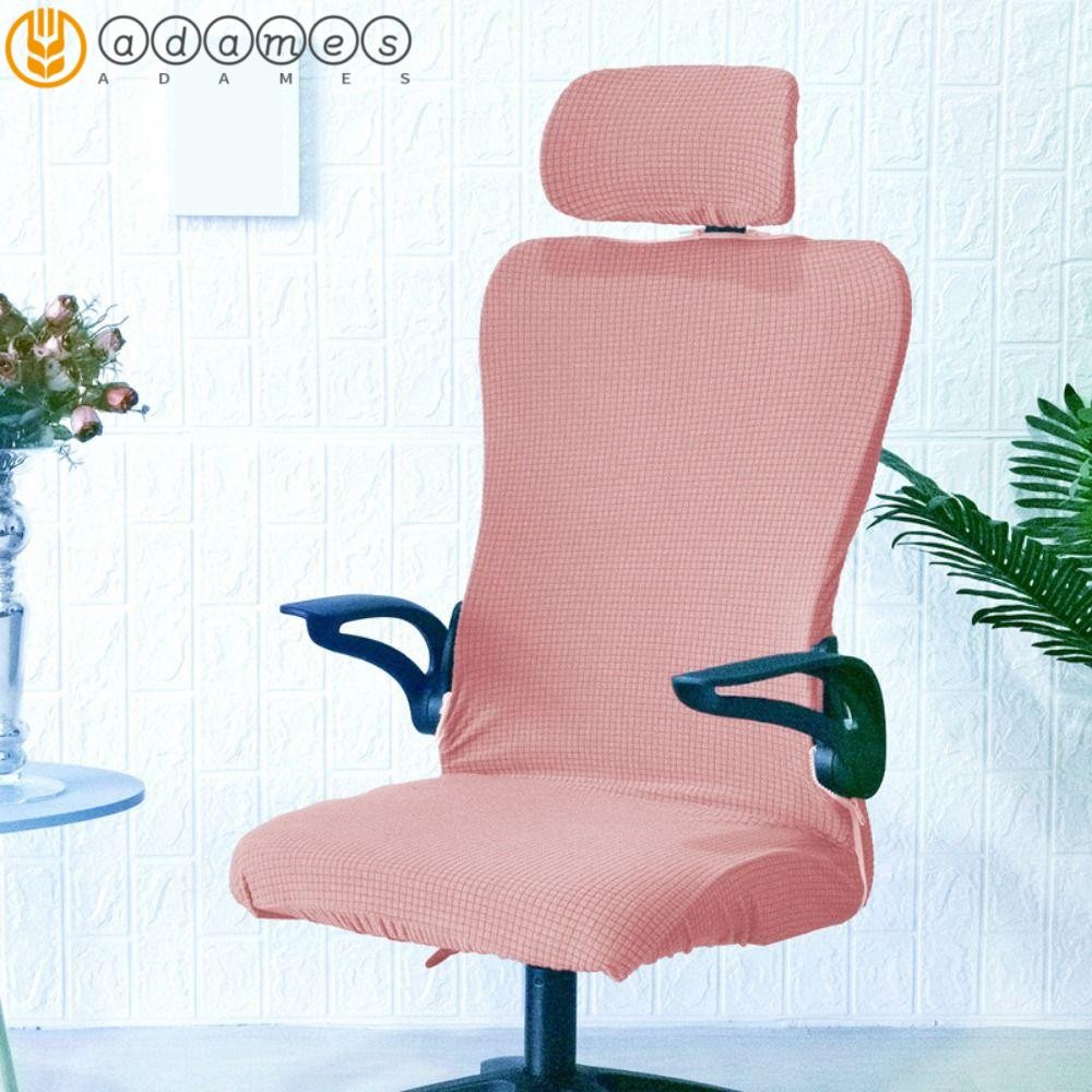 ผ้าคลุมเก้าอี้สำนักงาน Adam's สีทึบยืดหยุ่น กันฝุ่น พร้อมพนักพิงศีรษะ เพื่อการใช้งานคอมพิวเตอร์และกา