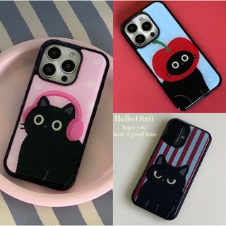 แมวน่ารักสีดําเคสโทรศัพท์ Anti-Fall สําหรับ iPhone 17 Promax 16 Promax 15 Promax 11 12 13 17 14plus 15plus 16e 16plus 15pro 17air