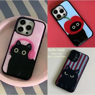 แมวน่ารักสีดําเคสโทรศัพท์ Anti-Fall สําหรับ iPhone 17 Promax 16 Promax 15 Promax 11 12 13 17 14plus 15plus 16e 16plus 15pro 17air