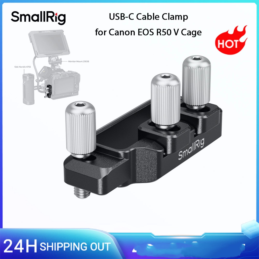 SmallRig EOS R50 V USB-C Cable Clamp สําหรับ HDMI สําหรับ Canon EOS R50 V กรง, เอนชัวร์การส่งข้อมูลท