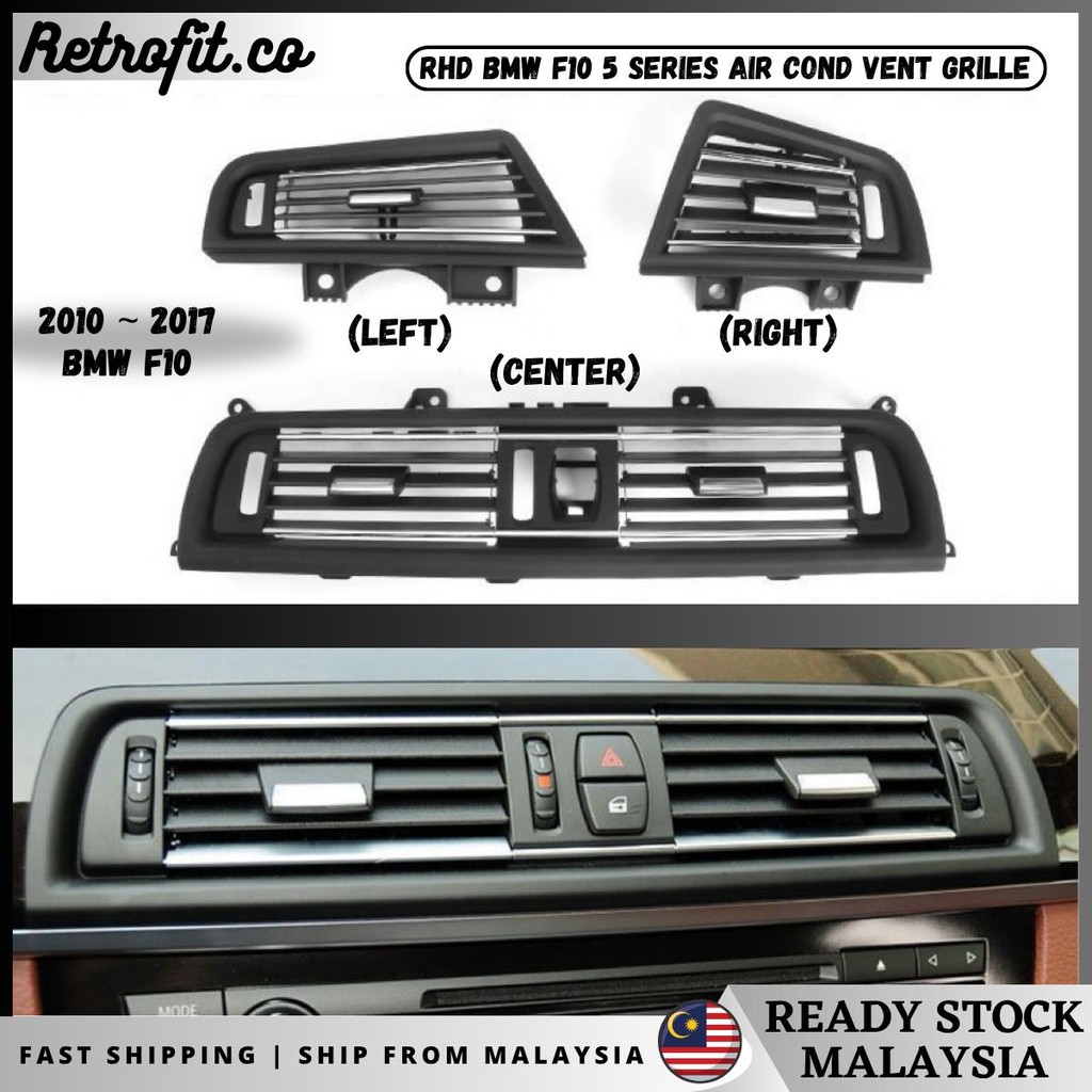 10 ~ 17 RHD BMW F10 F11 F18 Aircond Vent Grille สําหรับ BMW 5 Series Center Ac Vent BMW 520i 523i 52