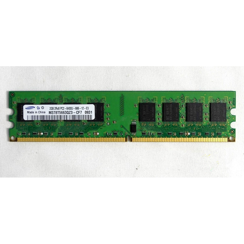 Samsung 2GB 2RX8 PC2-6400U-666 800MHZ M378T5663QZ3-CF7 หน่วยความจําโทรศัพท์เดสก์ท็อป