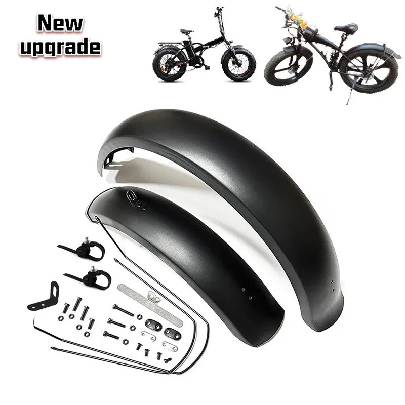 Fat Tire Mountain Bike Mudguard Snow Bicycle Full Coverage Front and Rear Fender Set for Fat Tire Bi