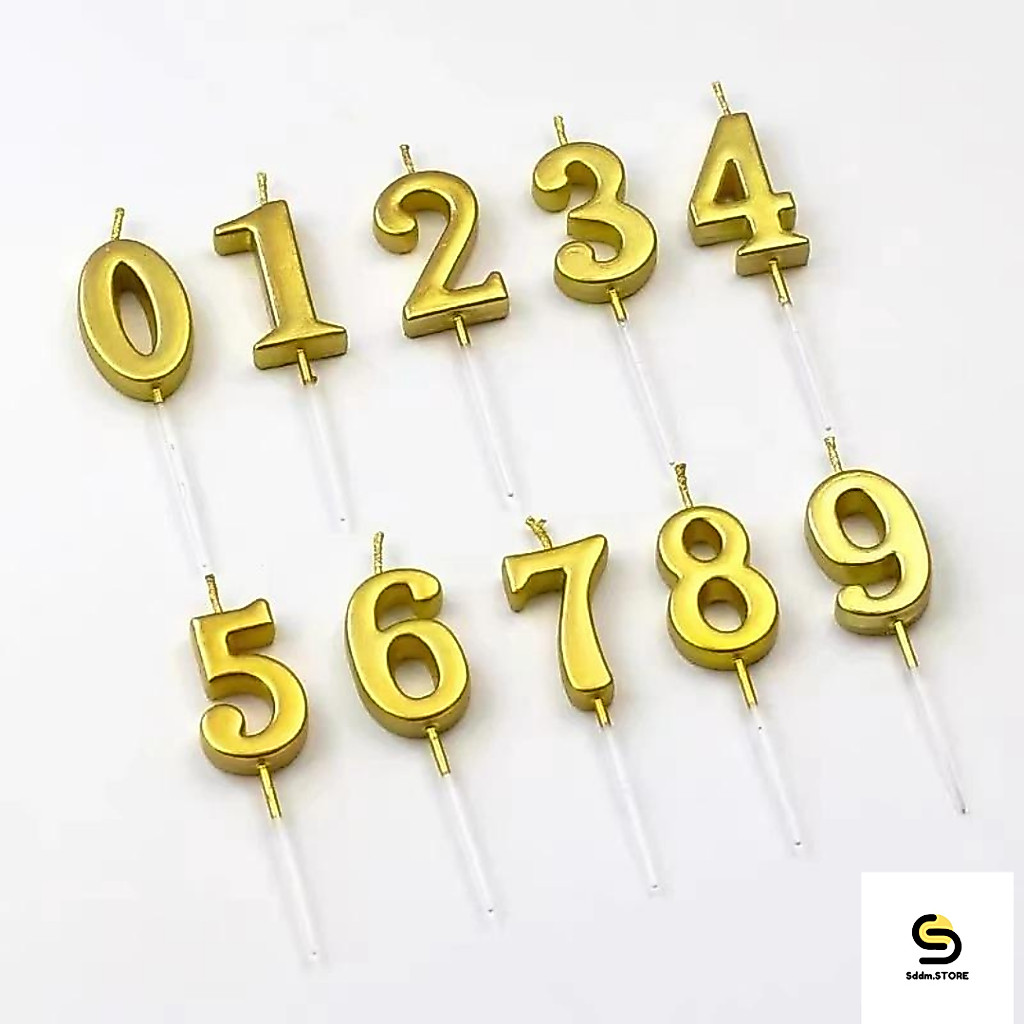 LILIN ANGKA CANDLES BIRTHDAY CANDLES 4.5 ซม.* 2.5 ซม. GIRLS BIRTHDAY DECORTATION เค้ก