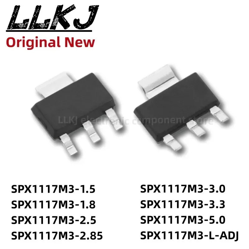 5pcs SPX1117M3-L-1.5/1.8/2.5/2.85/3.0/3.3/5.0/ADJ SOT223 ชิปic