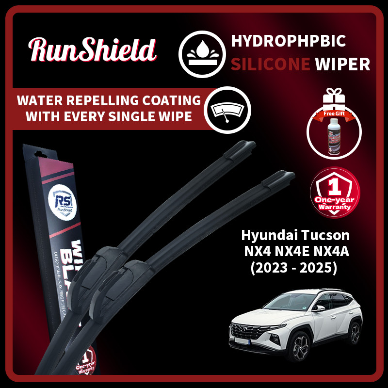 RunShield สําหรับ Hyundai Tucson NX4 NX4E NX4A 2023 - 2025 เคลือบไฮโดรโฟบิกซิลิโคนใบปัดน้ําฝนที่ปัดน