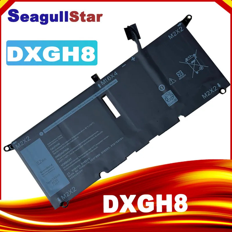 DXGH8 แบตเตอรี่แล็ปท็อปสําหรับ DELL XPS 13 9380 9370 7390 สําหรับ DELL Inspiron 7390 2-in-1 7490 G8V