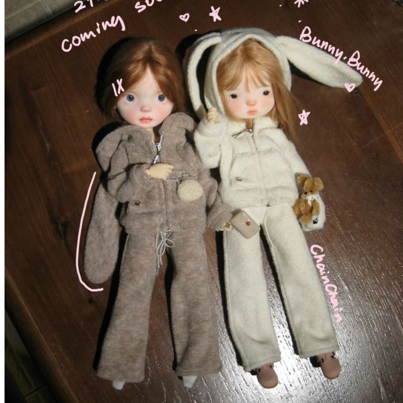 [เสื้อผ้าเดียวไม่รวมตุ๊กตา] bjd ob22/ob24 ชุดตุ๊กตากระต่าย azone เสื้อผ้าชุดสูทสองชิ้น