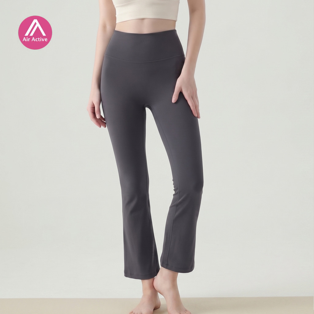 Airactive Leisure Casual Lycra Yoga Sports Pants Flared Pants Cool Fabric High Waist Hip-lifting Cropped Pants