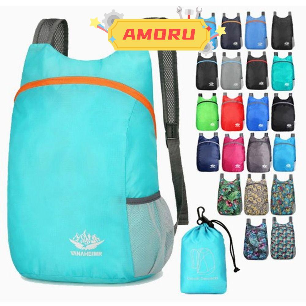 AMOR12U7 กระเป๋าเป้สะพายหลังน้ําหนักเบา Packable 20L พับได้ Nano กันน้ําผู้ชายผู้หญิง Daypacks
