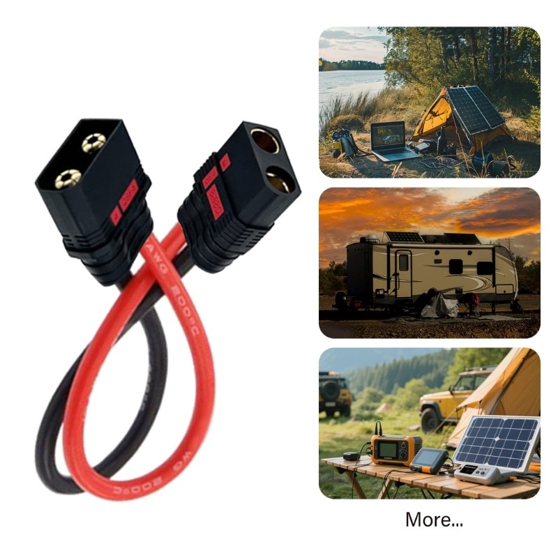 QJ Current 10AWG ซิลิโคน QS8 Connector สายไฟ QS8 สายไฟสําหรับแบตเตอรี่ลิเธียมและไฟฟ้า Vehicl