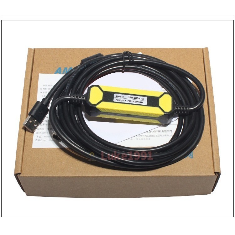 USB-SC09-FX Mitsubishi PLC ดาวน์โหลดสาย FX1S/FX1N/FX3U/FX3G/FX3GA สายการเขียนโปรแกรม
