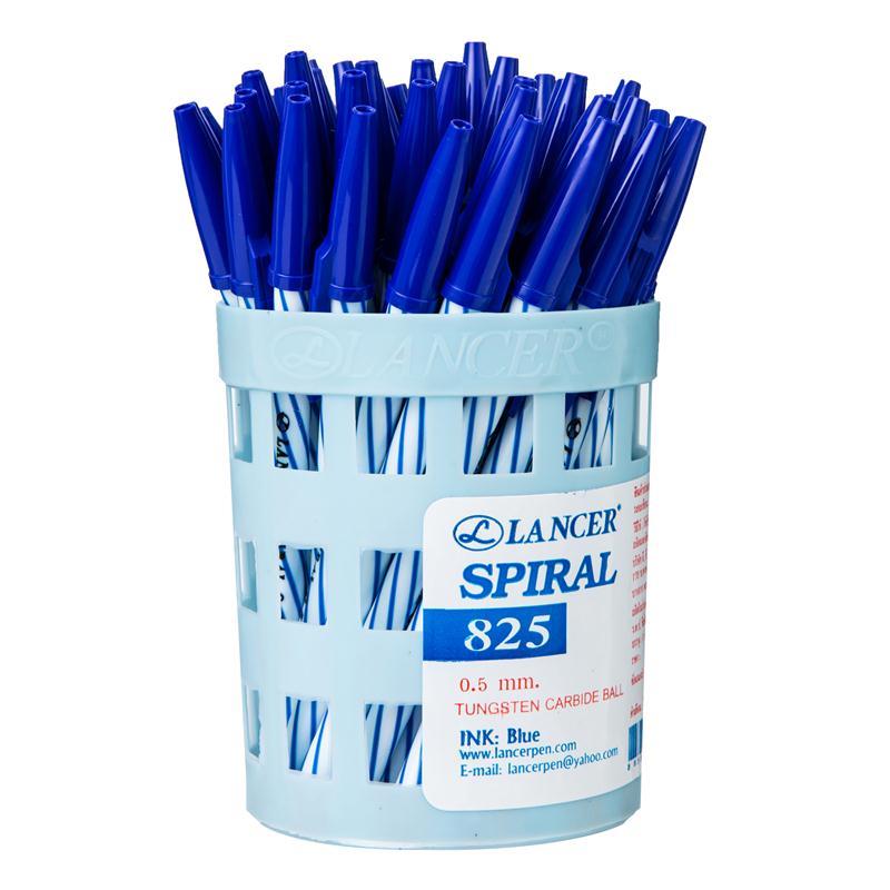 ปากกาลูกลื่น 0.5 มม. นง. (50ด้าม) แลนเซอร์ Spiral 825