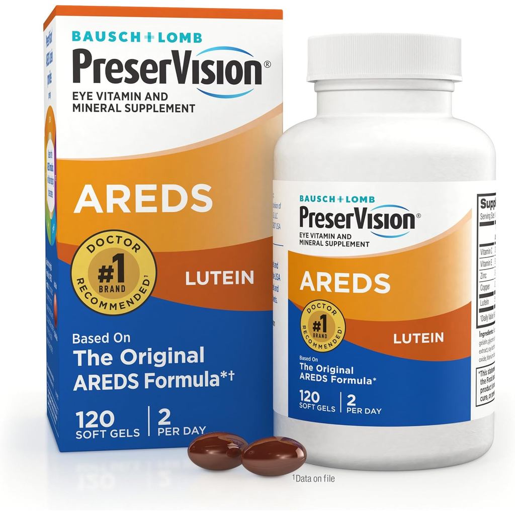 PreserVision AREDS Eye Vitamins, #1 Eye Doctor Recommended Brand, Multivitamin with Lutein, Vitamins