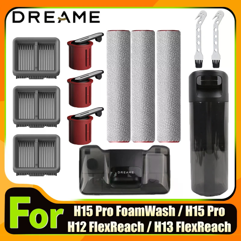Dreame H15 Pro /H15 Pro FoamWash /H12 Flexreach /H13 Flexreach อุปกรณ์เสริมแปรง Roller ตัวกรอง Hepa 